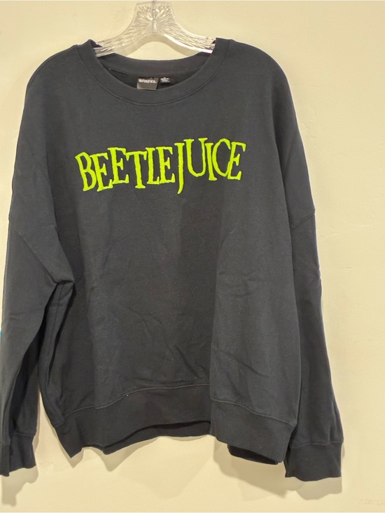 Beetlejuice Tops - Beetlejuice Graphic Crewneck Sweatshirt - Black size xl